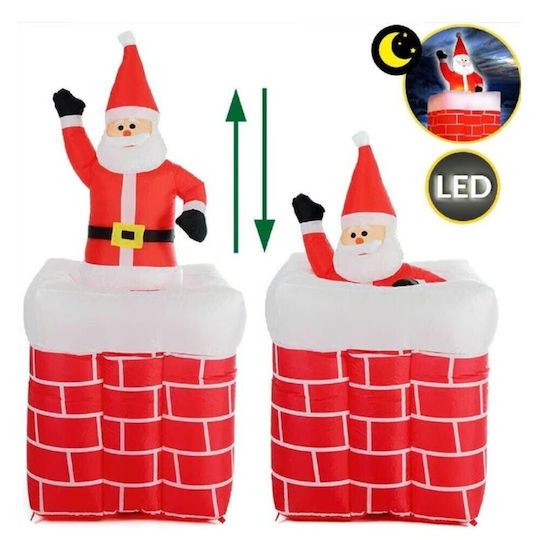 Inflatable Illuminated Santa Claus Electric Red Decorative