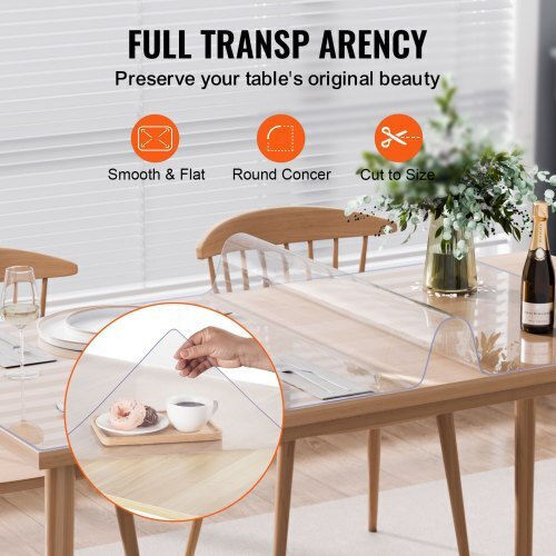 Protector transparent pentru masă Vevor 42x72 2.0mm Zfxpvczb42x7fcc6cv0