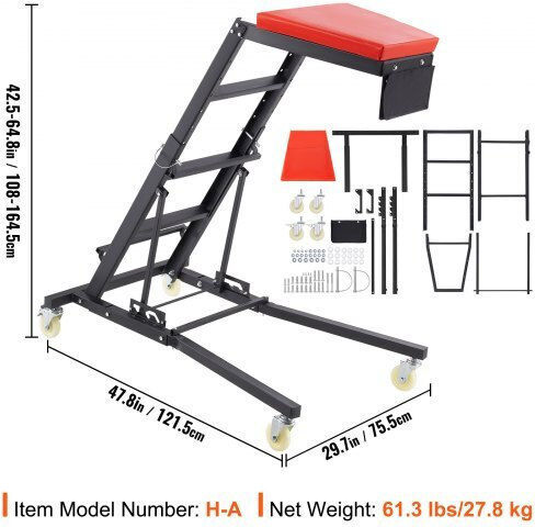 Vevor Automotive Engine Creeper 42.5"-64.8" 400 Lbs 4 Wheels Padded Surface Foldable Workshop Fdjxctyhxhx4jm9bnv0