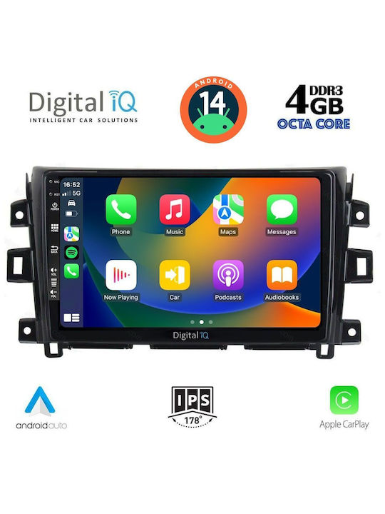 Digital IQ Car Audio System for Nissan Navara 2016 (Bluetooth/USB/WiFi/GPS/Apple-Carplay/Android-Auto) with Touch Screen 10"