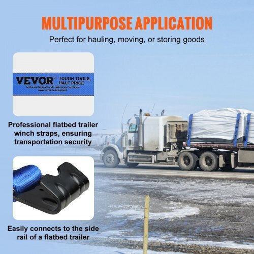 Vevor Straps Set 4" X 30' 6000 Lbs Blue 10 Pcs Pgjpdls4inch3lgjkv0