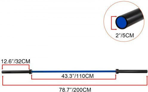Μπάρα Βαρών Πάγκος Άρσης Βαρών Σκουώτ Glg2m15kgblue0001v0