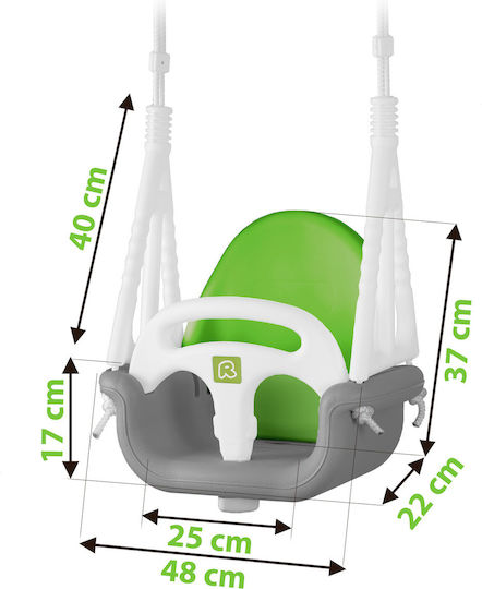 Ricokids Leagăn Suspendată Metalică 130x130x130cm. Gri