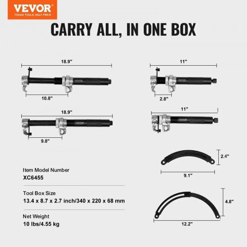 Vevor Spring Compressor Set 2 Pcs 1200 Kg Safety Base Carrying Case Ljsjzdhczqsdqm65rv0