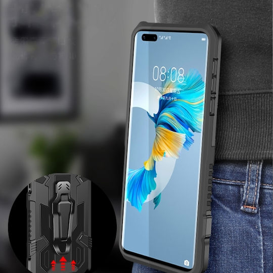 Machine Back Cover Σιλικόνης / Πλαστικό Γκρι (Huawei P Smart 2021)