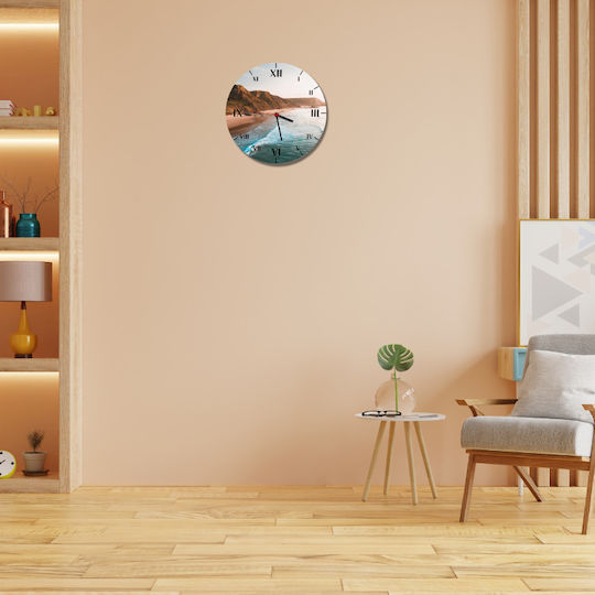Wanduhr Wohnzimmer Strand Berge Dekoration 30cm