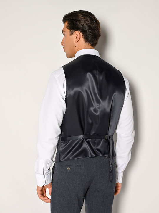 Men's Winter Suit with Vest Slim Fit Indigo