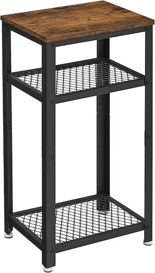 Rechteckig Beistelltisch Metall Braun B45xT35xH75cm