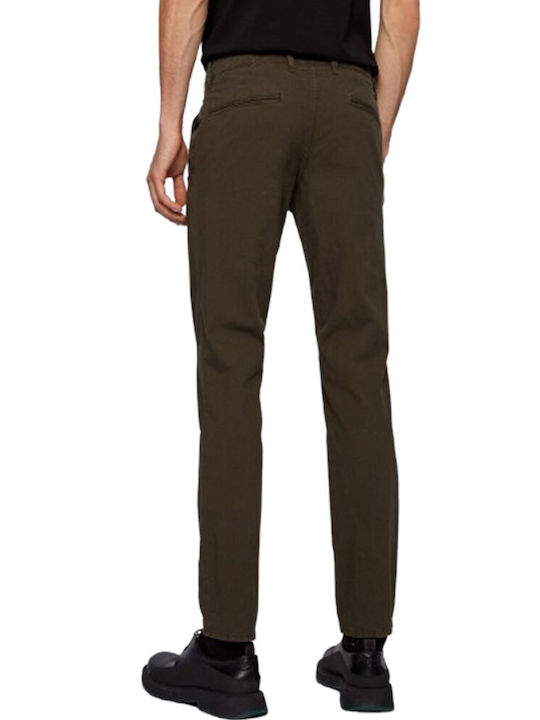 Hugo Boss Trousers Chino Elastic in Slim Fit Open Green