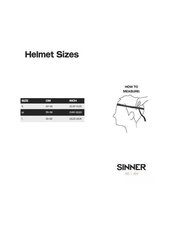 Sinner Ανδρικό Κράνος για Σκι & Snowboard σε Μαύρο Χρώμα