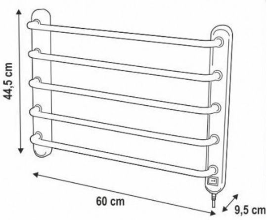 Electric Towel Rail 90W 60x44.5cm White