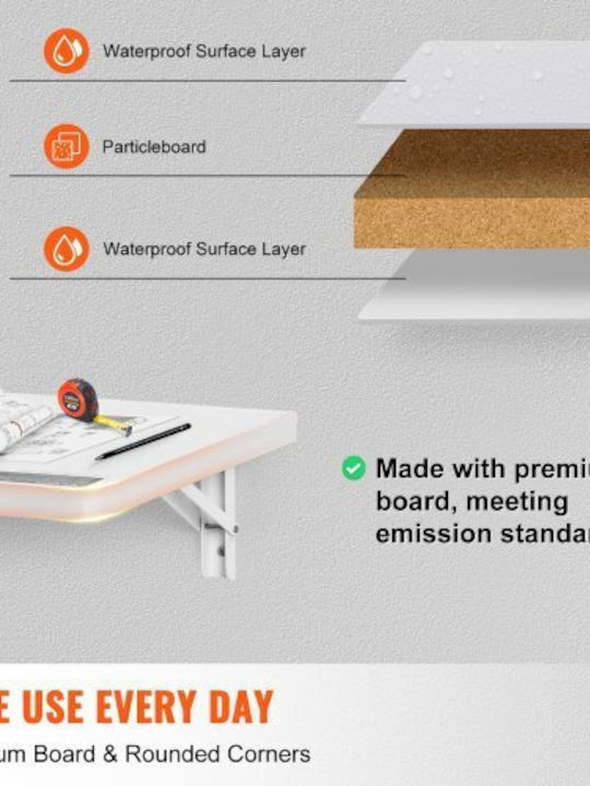Desk Wooden White 60x40cm