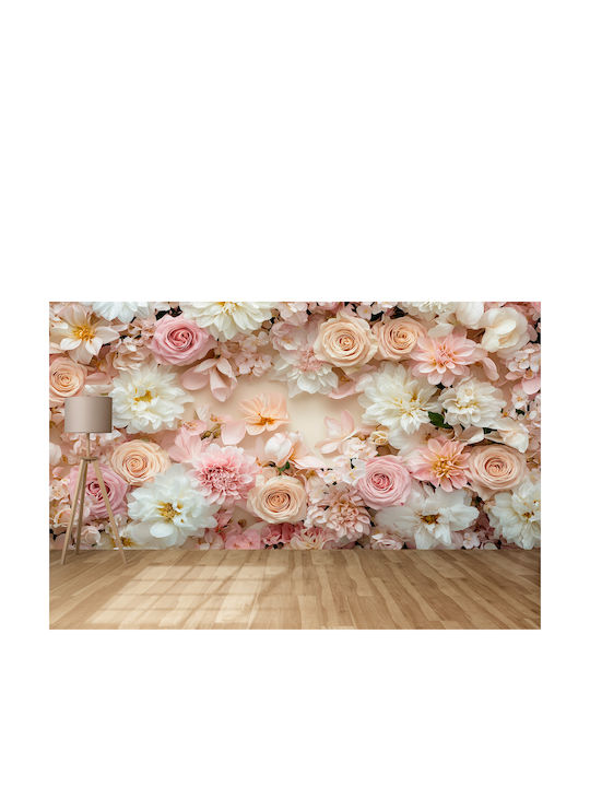 Mural Floral de Perete pentru Living Flori Pastel 3D Tapet 260x390