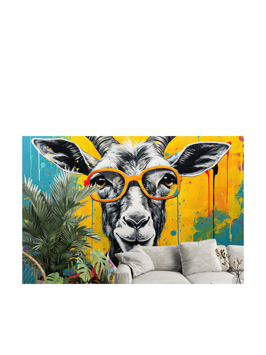 Youth Room Mural Colorful Funny Goat Glasses 240x360
