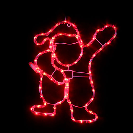 Outdoor Illuminated Santa Claus Electric with Light Tube Red 46x41cm