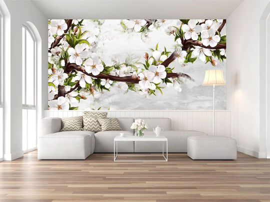 Τοιχογραφία Τοίχου Κρεβατοκάμαρας Κλαδί Cherry Blossom Flowers 197x296