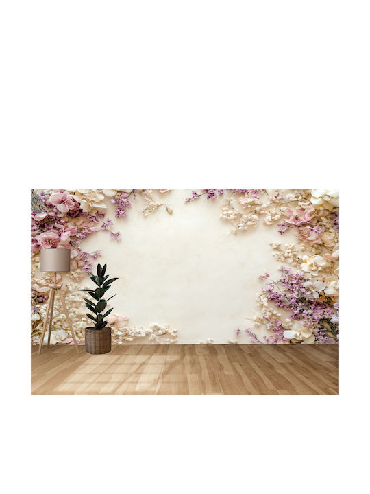 Mural Floral de Perete pentru Living Flori Pastel 3D Tapet 260x390