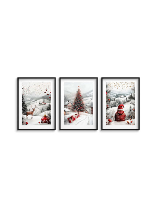 Weihnachtsposter Weihnachtsbaum Weihnachtslandschaft 3x30x40 Weihnachtsposter Weihnachtsbaum Weihnachtslandschaft 3x30x40