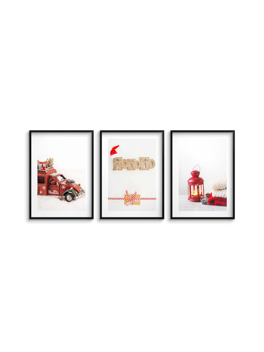 Christmas Wall Posters Christmas Lantern Retro Decorations 3x50x70