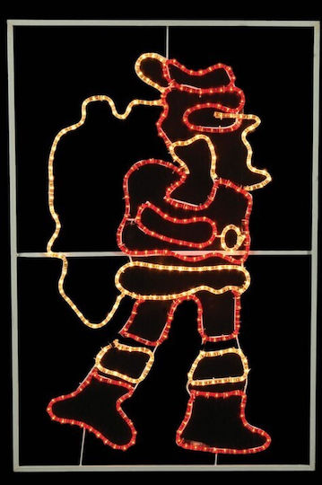 Luminat Decorativ Moș Crăciun cu Tub luminos 125x25cm.