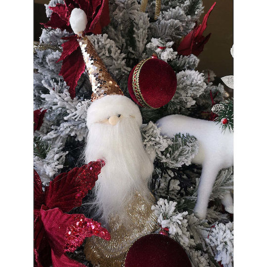 Dekorative Weihnachtsmänner Gold aus Stoff 15cm 4Stück