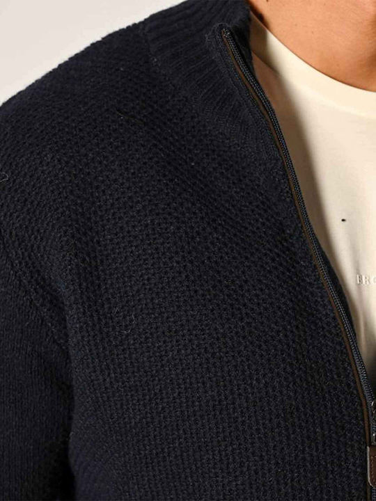 Men's Knitted Cardigan Navy Blue