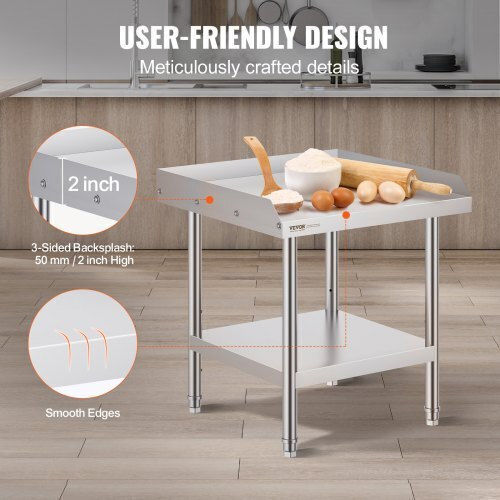 Professioneller Arbeitstisch Inox 24"x24" Vevor Restaurants Cfbxggztsbt2dpggmv0