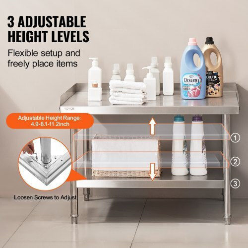 Επαγγελματικός Πάγκος Εργασίας Inox 30"x36" Vevor Εστιατόρια Cfbxggztsbt33dh2yv0