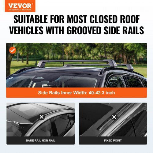 Bare universale pentru acoperiș Vevor 47,6" șine Groove Hgjtykthcdktdlyy3v0