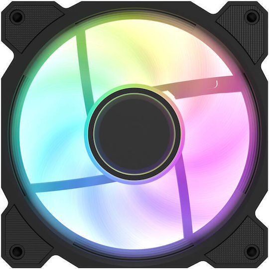 Darkflash DR08 Case Fan 120mm 1600rpm 59.1cfm with RGB Lighting and 4-Pin PWM Connection 3pcs