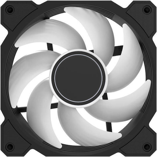 Darkflash DR08 Case Fan 120mm 1600rpm 59.1cfm with RGB Lighting and 4-Pin PWM Connection 3pcs