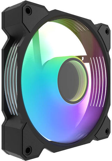 Darkflash DR08 Case Fan 120mm 1600rpm 59.1cfm with RGB Lighting and 4-Pin PWM Connection 3pcs