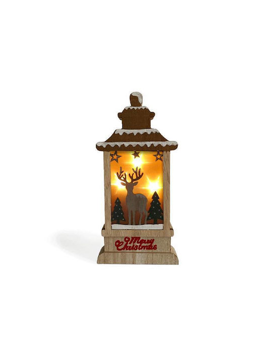 +Efo Christmas Wood Battery Lantern 20x10cm