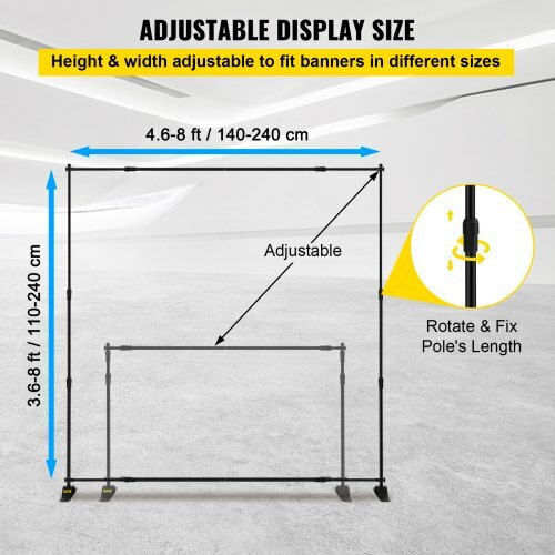 Adjustable Banner Stand 8ft Vevor Carrying Bag Dm-abszsj00000001v0