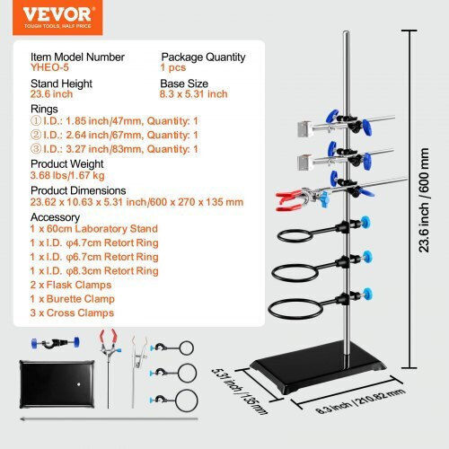 Vevor SYZJJP1JT60C60P2LV0 Clamp Set Type "F" Maximum Opening 599.44mm
