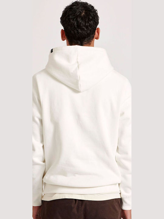 Sweatshirt with Hood Off White Cream