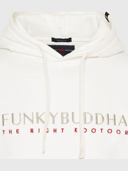 Sweatshirt with Hood Off White Cream