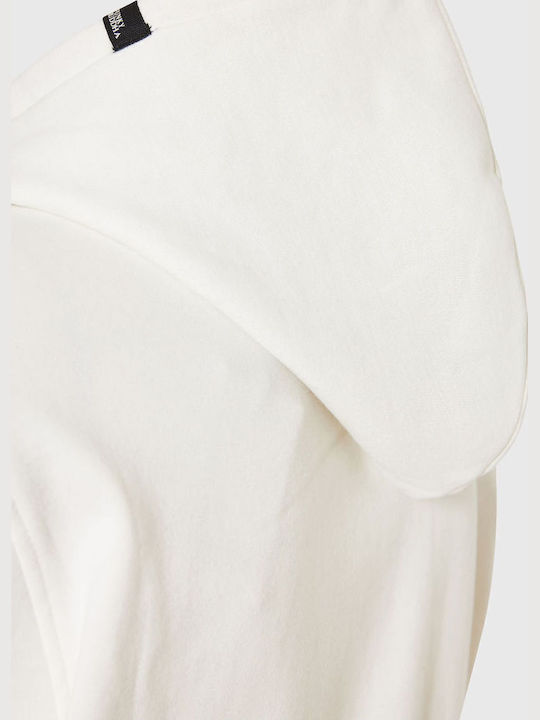 Sweatshirt with Hood Off White Cream