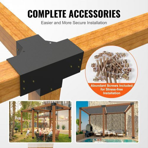 Vevor Basis für Gartenpergola aus Stahl 15.2x15.2cm 2Stück