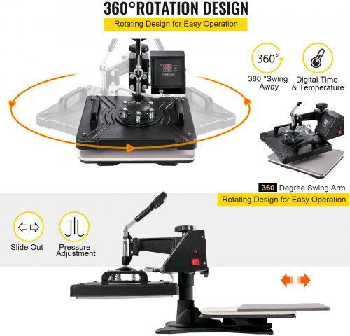 Vevor 6 in 1 Multifunctional Heat Press for Printing T-shirts, Mugs, Hats, Plates Fm1161dgnthj00001v2