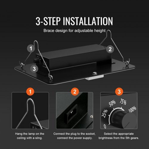Vevor Pendant Grow Light with LED and Power 150W