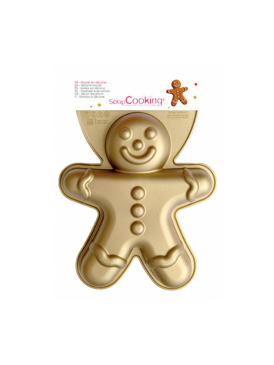 Scrap Cooking Christmas Sweets Pan/Mold Gold L27.5xW22cm.