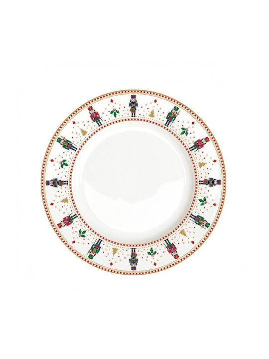 Easylife Christmas Plate Porcelain White W26.5xD26.5cm.