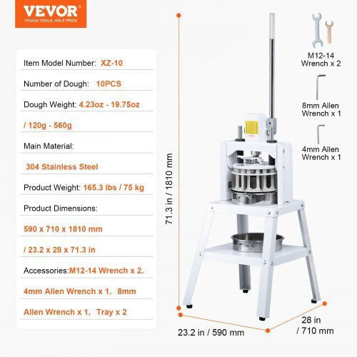 Vevor Teigverarbeitungsmaschine
