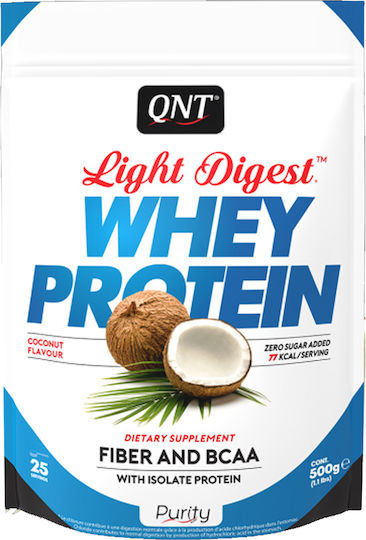QNT Light Digest Whey Protein Molke Glutenfrei mit Geschmack Kokosnuss 500gr
