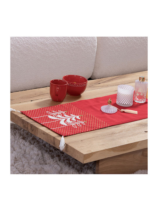 Nef-Nef Homeware Коледно Покривка за маса Тичър Червен Д33xШ150см.