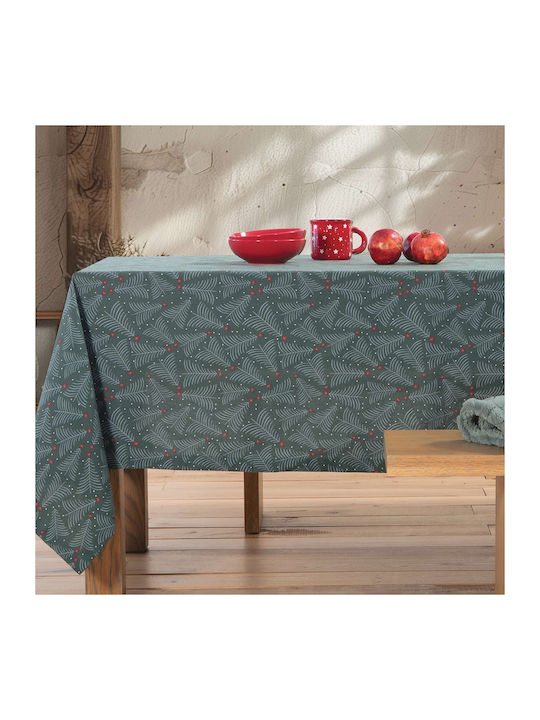 Nef-Nef Homeware Christmas Tablecloth Fabric Green L140xW140cm.