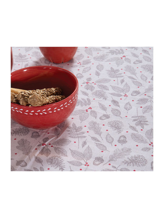 Nef-Nef Homeware Christmas Tablecloth Fabric White L140xW240cm.