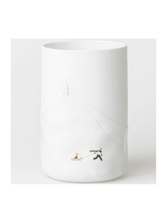 Raeder Porcelain Vase "Dog Sled"