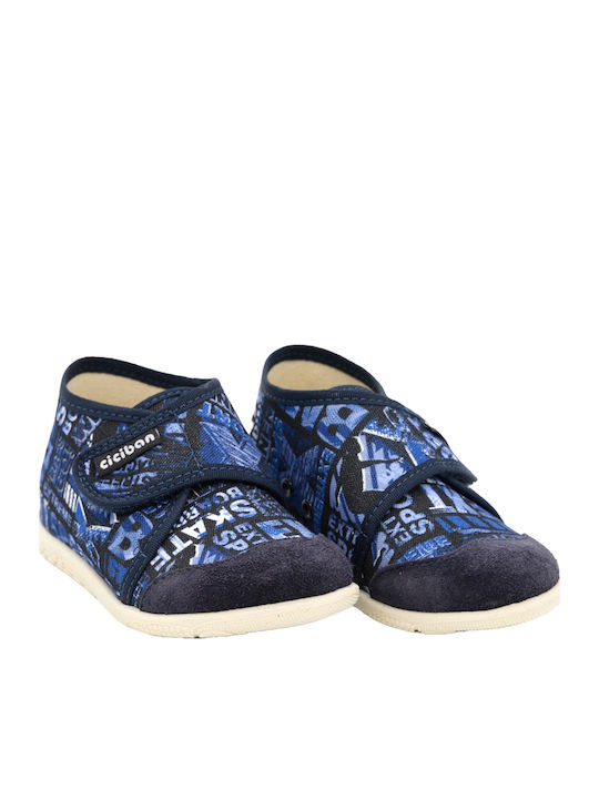 Kinderhausschuhe Stiefel Blau